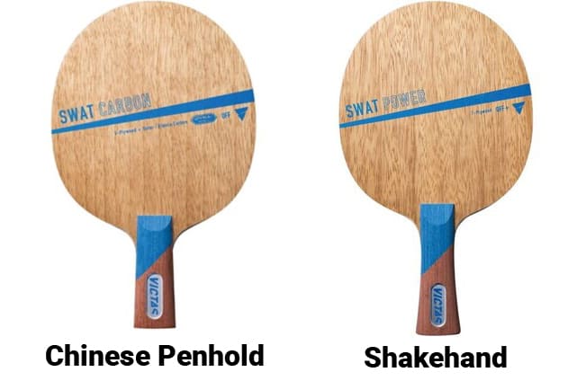 shakehand racket vs penhold